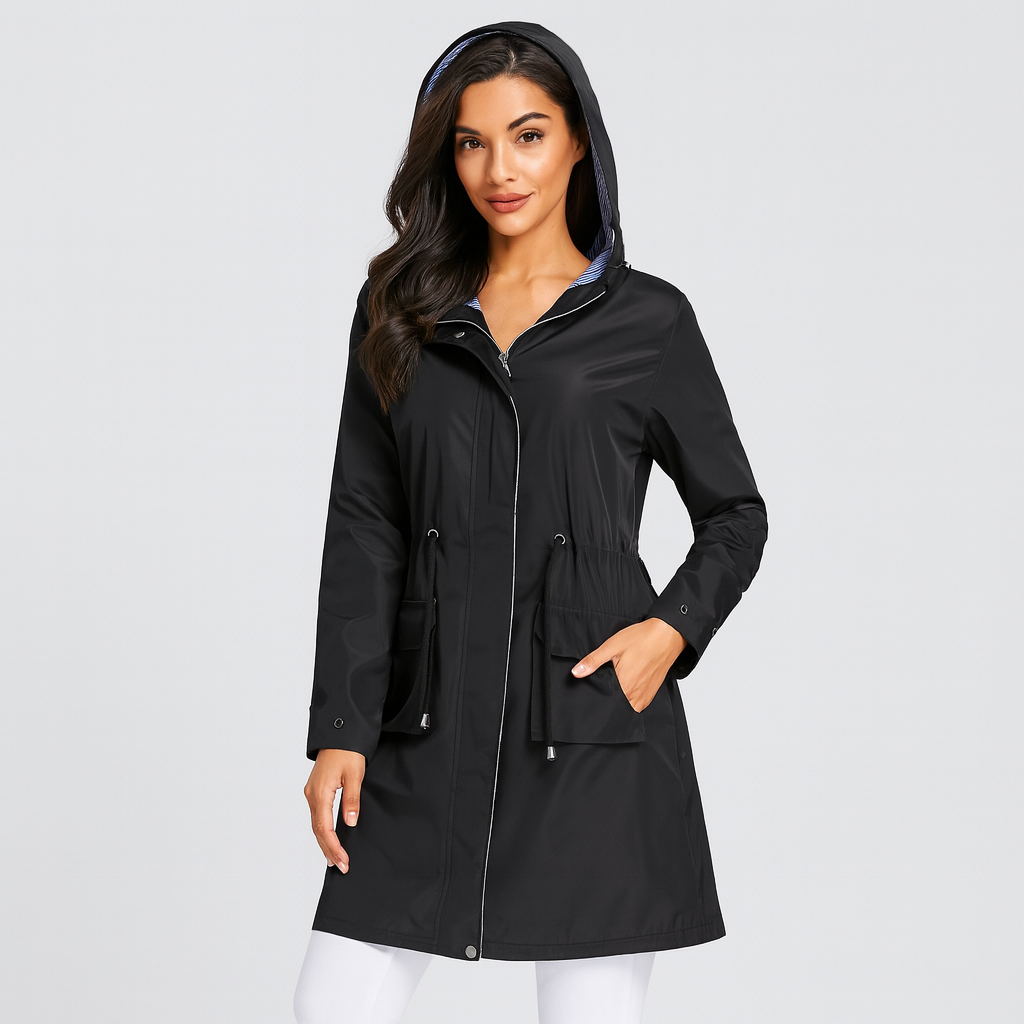 Jenna | Wasserdichter Trenchcoat mit Kapuze