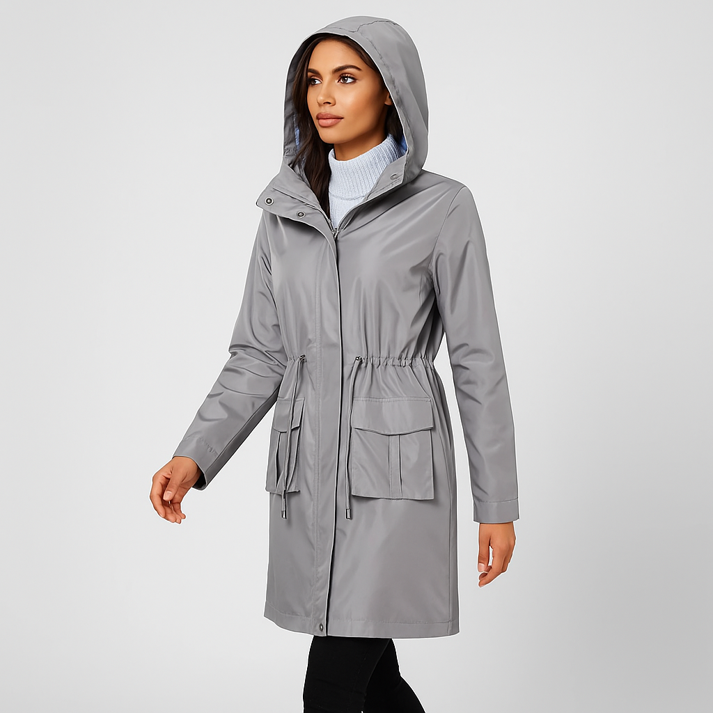 Jenna | Wasserdichter Trenchcoat mit Kapuze