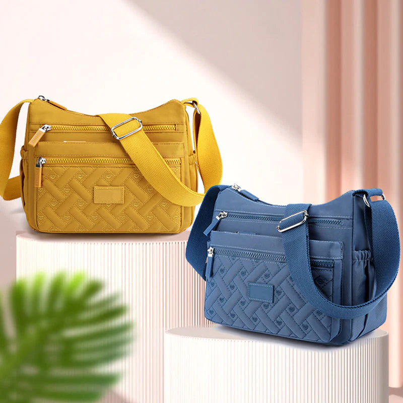 Clara Let Schultertasche mit Verstellbarem Riemen und Reißverschlussfächern