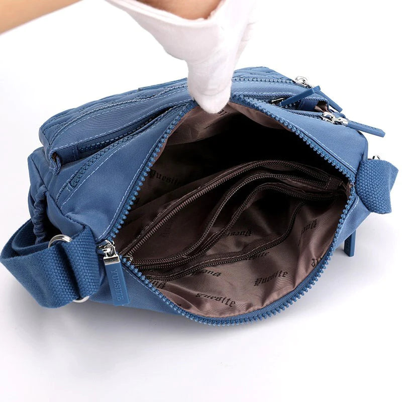 Clara Let Schultertasche mit Verstellbarem Riemen und Reißverschlussfächern