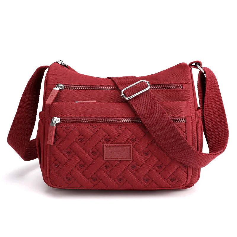 Clara Let Schultertasche mit Verstellbarem Riemen und Reißverschlussfächern