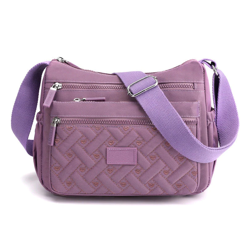 Clara Let Schultertasche mit Verstellbarem Riemen und Reißverschlussfächern