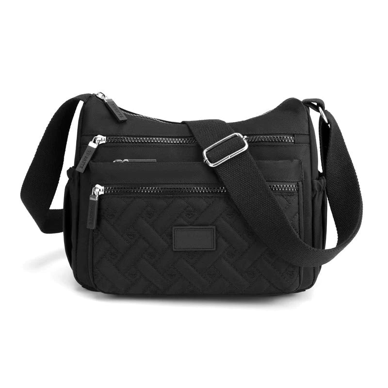 Clara Let Schultertasche mit Verstellbarem Riemen und Reißverschlussfächern