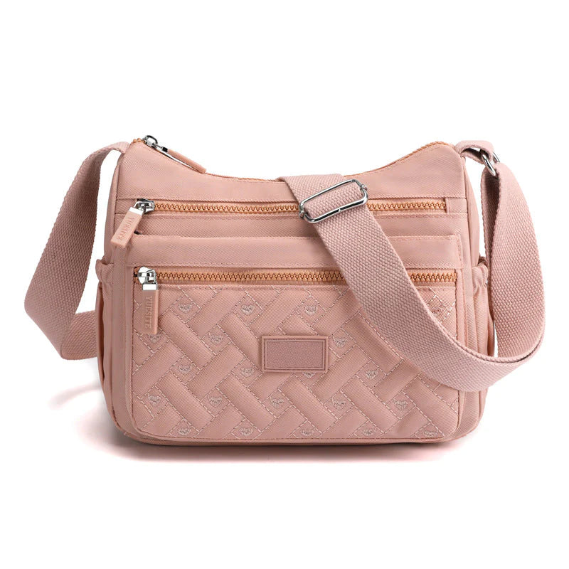 Clara Let Schultertasche mit Verstellbarem Riemen und Reißverschlussfächern