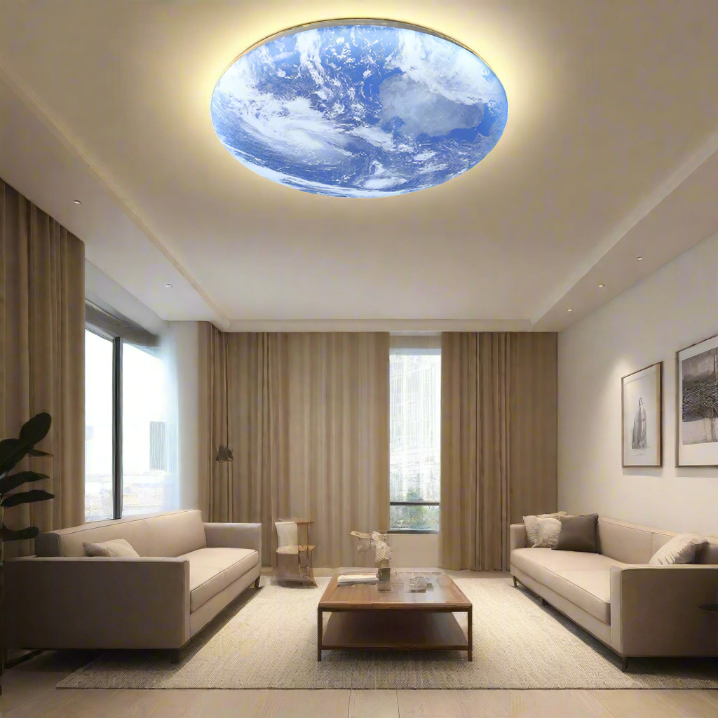 TerraGlow - Erden-inspiriertes zirkuläres Deckenlicht