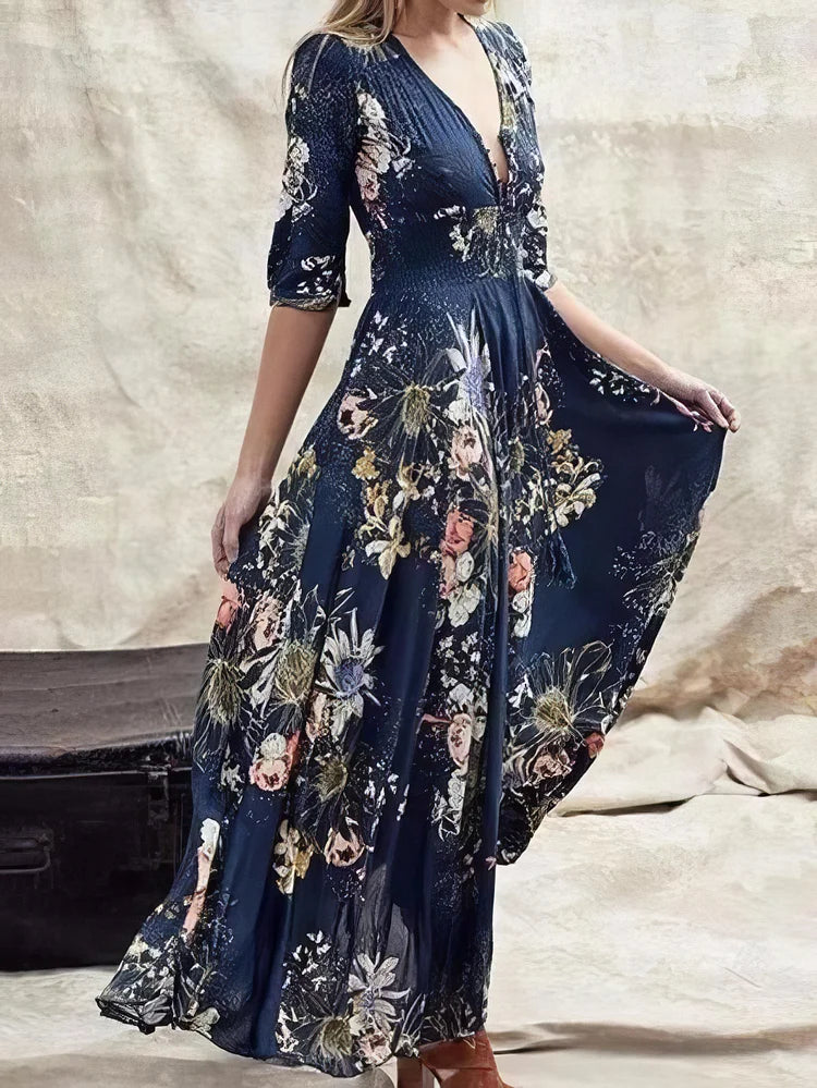 Isabella Flæsekleid mit Frontschlitz
