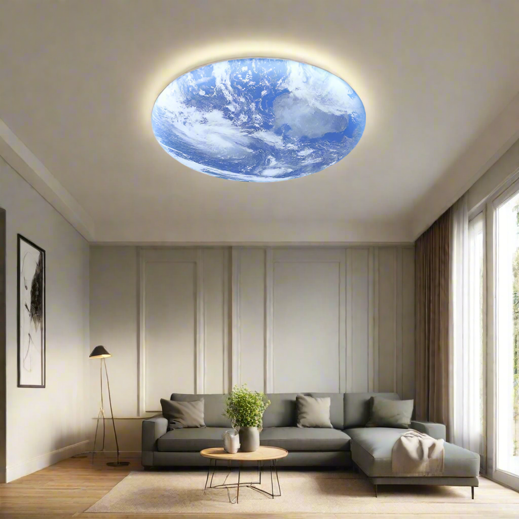 TerraGlow - Erden-inspiriertes zirkuläres Deckenlicht