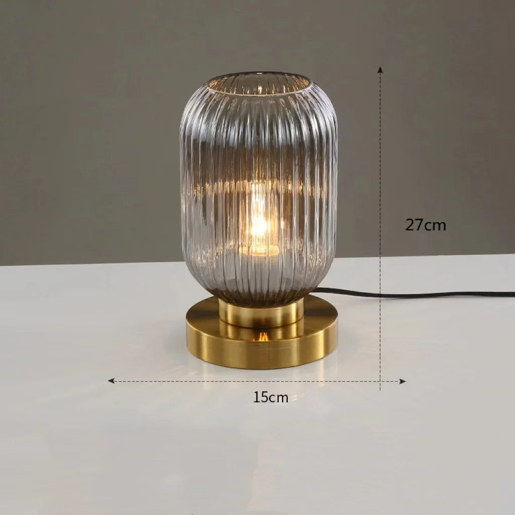 AuraGlow Elegante Tischlampe – Rippendesign mit Stimmungsbeleuchtung