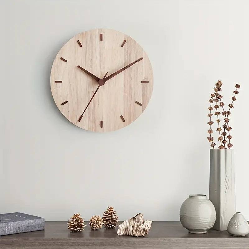 TimeMode - Minimalistische runde Wanduhr aus Holz