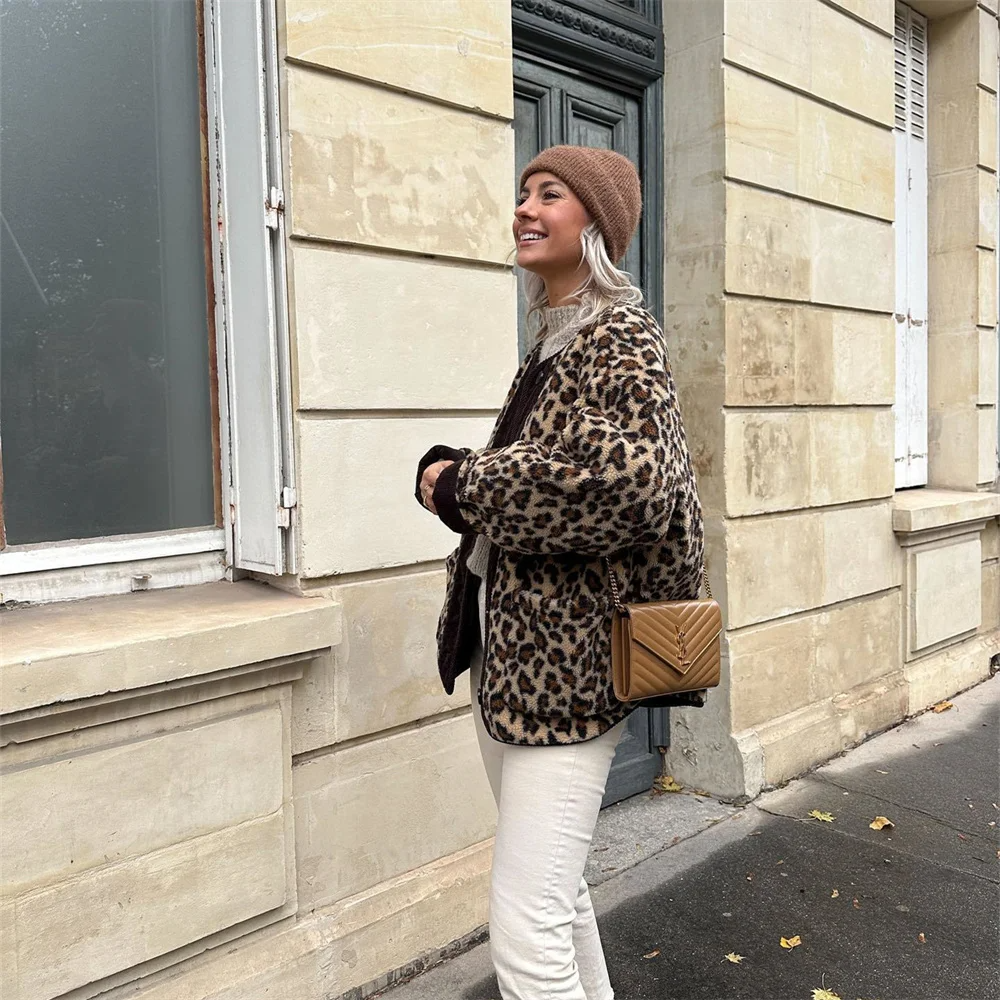 Adeline - Leopardprint-Fleecejacke für Frauen