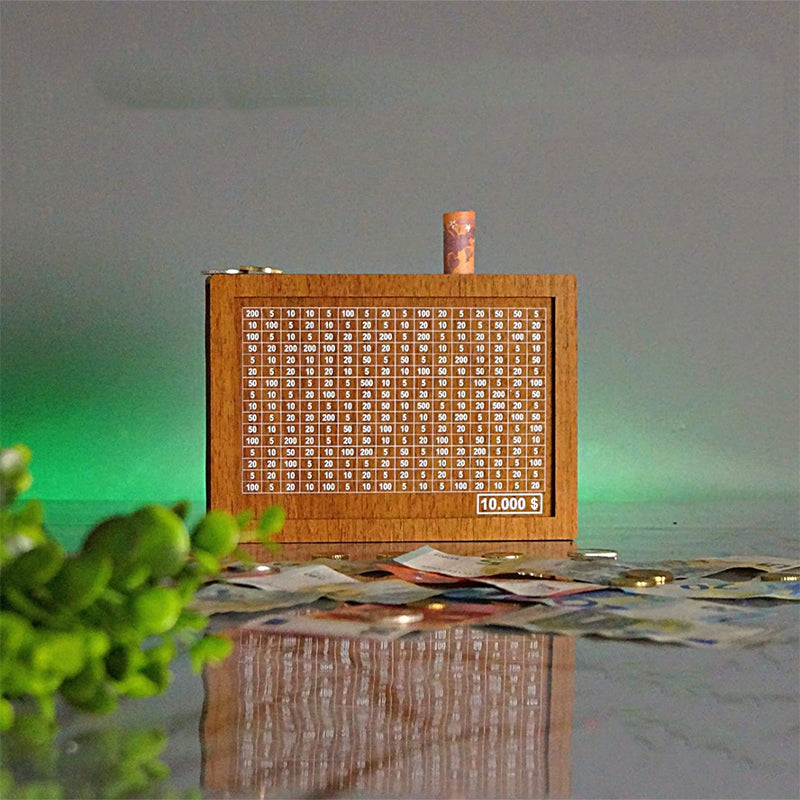 SaveSmart - Holzdisplay Sparziel Spardose