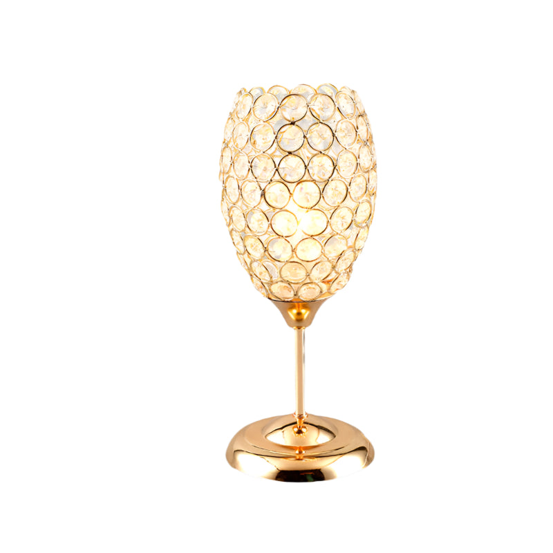 LumiCup Krystal Akzentlampe – Elegante kopfförmige Nachttischlampe für luxuriöse Interieurs