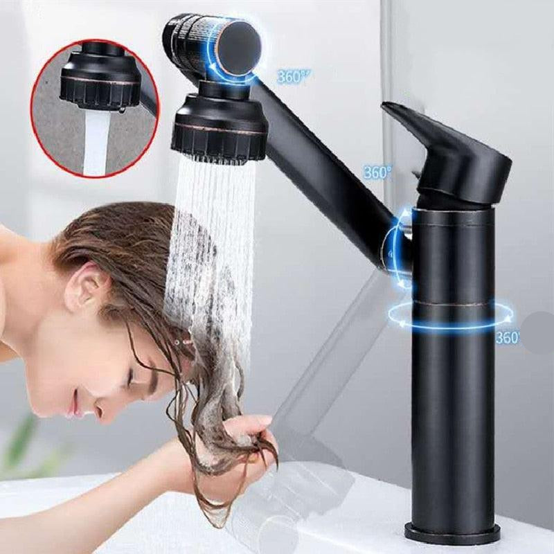 FlexFlow - 360° Drehbarer Küchenarmatur mit Ausziehbrause