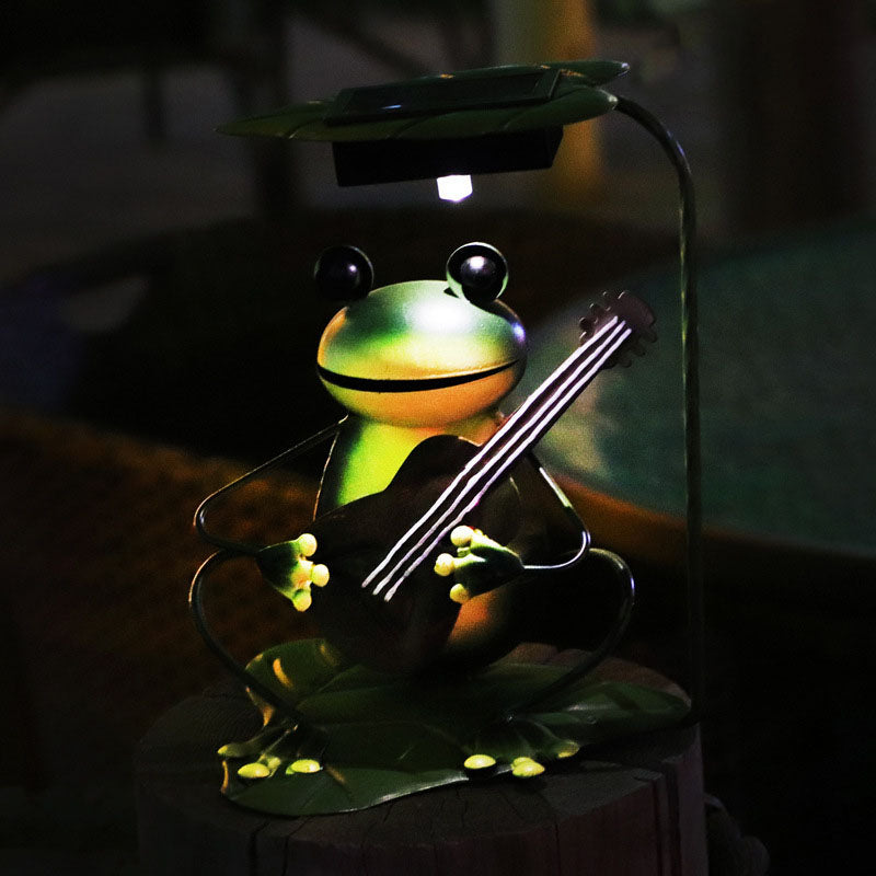GardenFrog Solarbetriebene Dekorative Lampe – Verspielte Außen-Stehleuchte