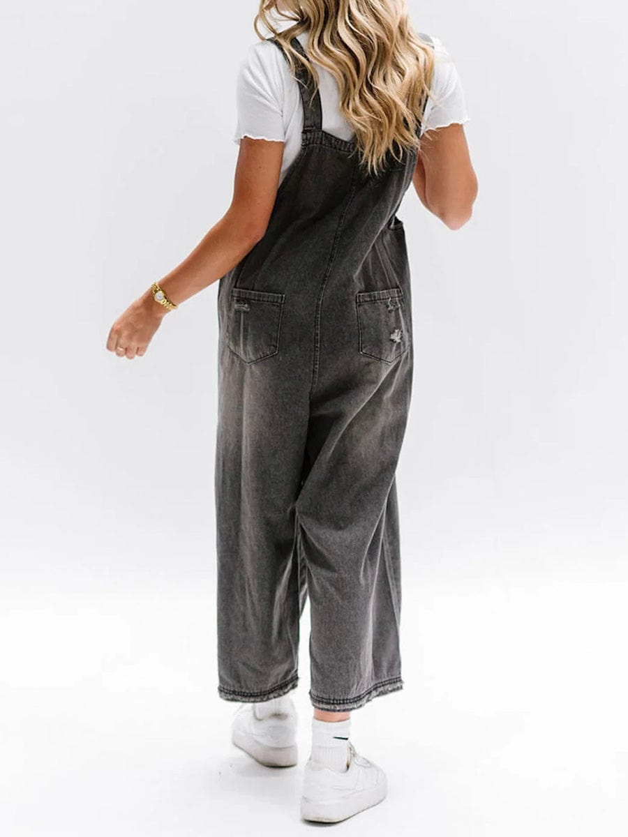 Olivia Ärmelloser Lockerer Denim-Overall