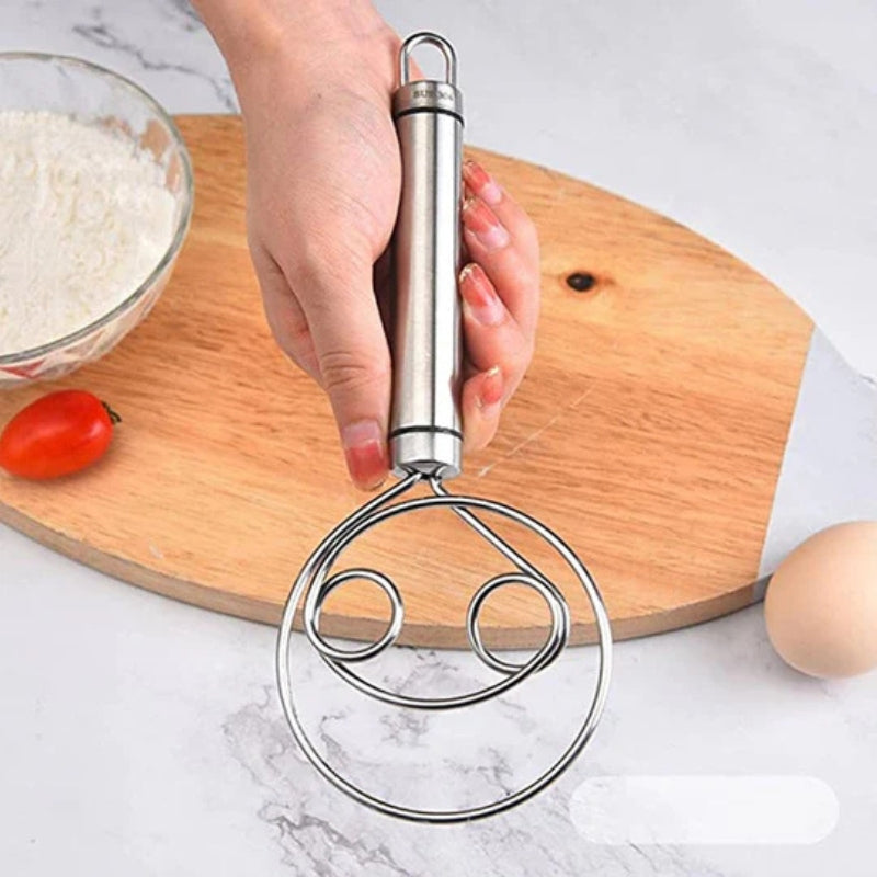 BakeCraft – Professionelles dänisches Teigschneebesen für müheloses Mischen