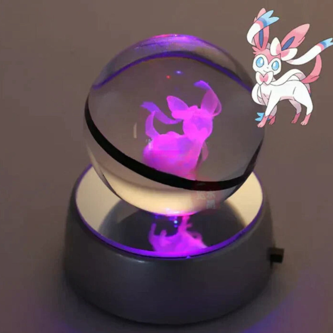 PokéGlow - Kristallkugel Ikonische Pokémon Figuren LED Lampe