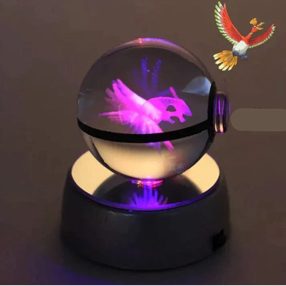 PokéGlow - Kristallkugel Ikonische Pokémon Figuren LED Lampe