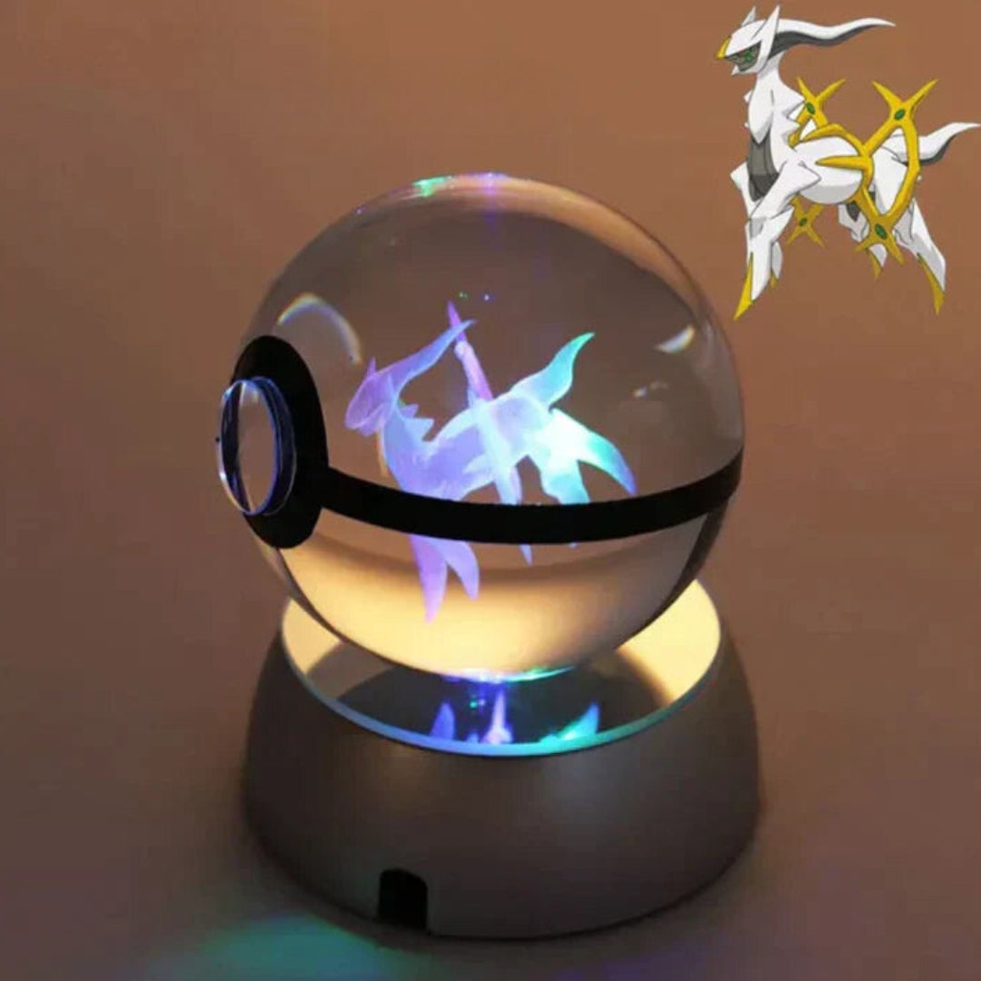 PokéGlow - Kristallkugel Ikonische Pokémon Figuren LED Lampe