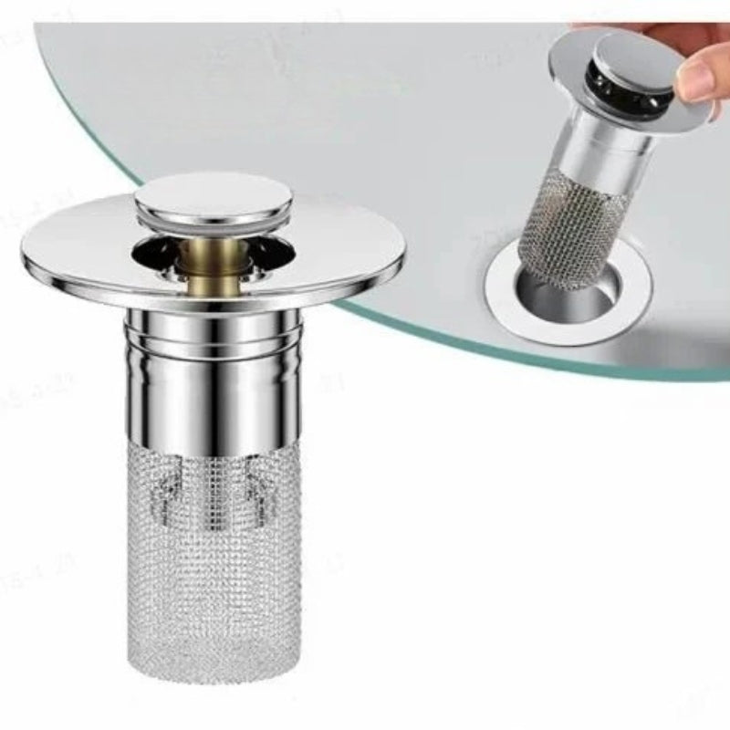 KlarStrøm Filterstopfen mit Haarsieb für Abfluss in Küche und Bad