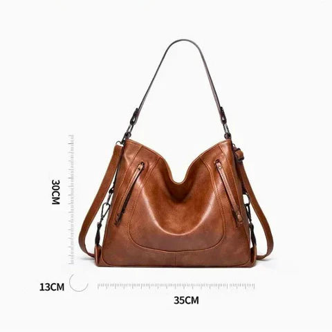 Miriam - Geräumige Hobo-Schultertasche mit Reißverschluss