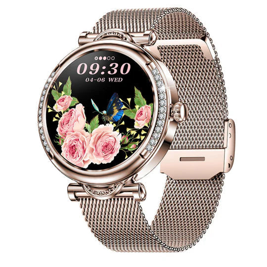 GlamTime - Luxuriöse multifunktionale runde Smartwatch