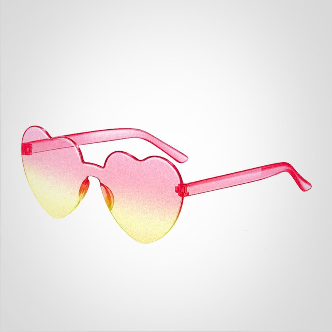 Liva Herzförmige Sonnenbrille mit Farbverlauf und UV400 Schutz