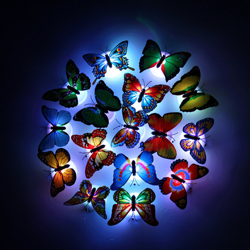 LumiWings - 3D bunte LED Schmetterlings Nachtlichter