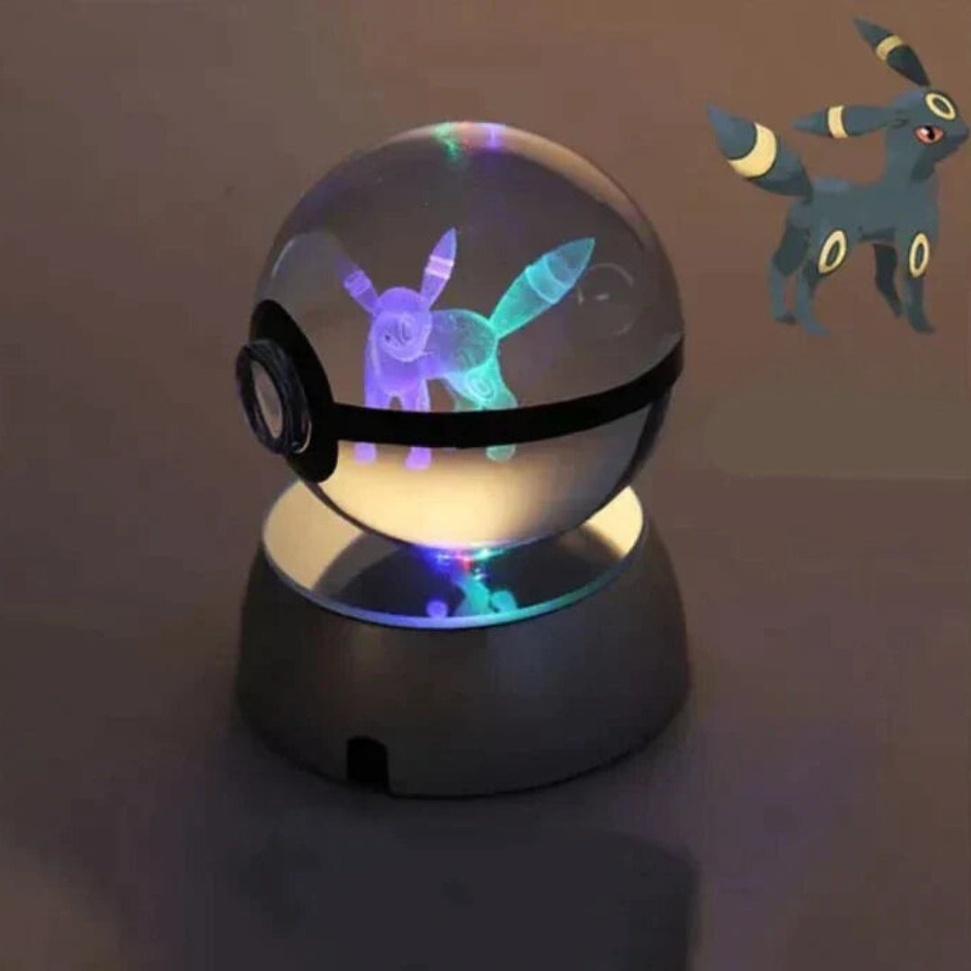 PokéGlow - Kristallkugel Ikonische Pokémon Figuren LED Lampe