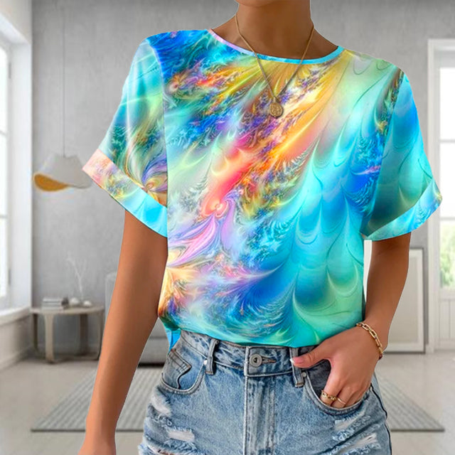 Madeline - Abstrakte Batik-Bluse für Frauen
