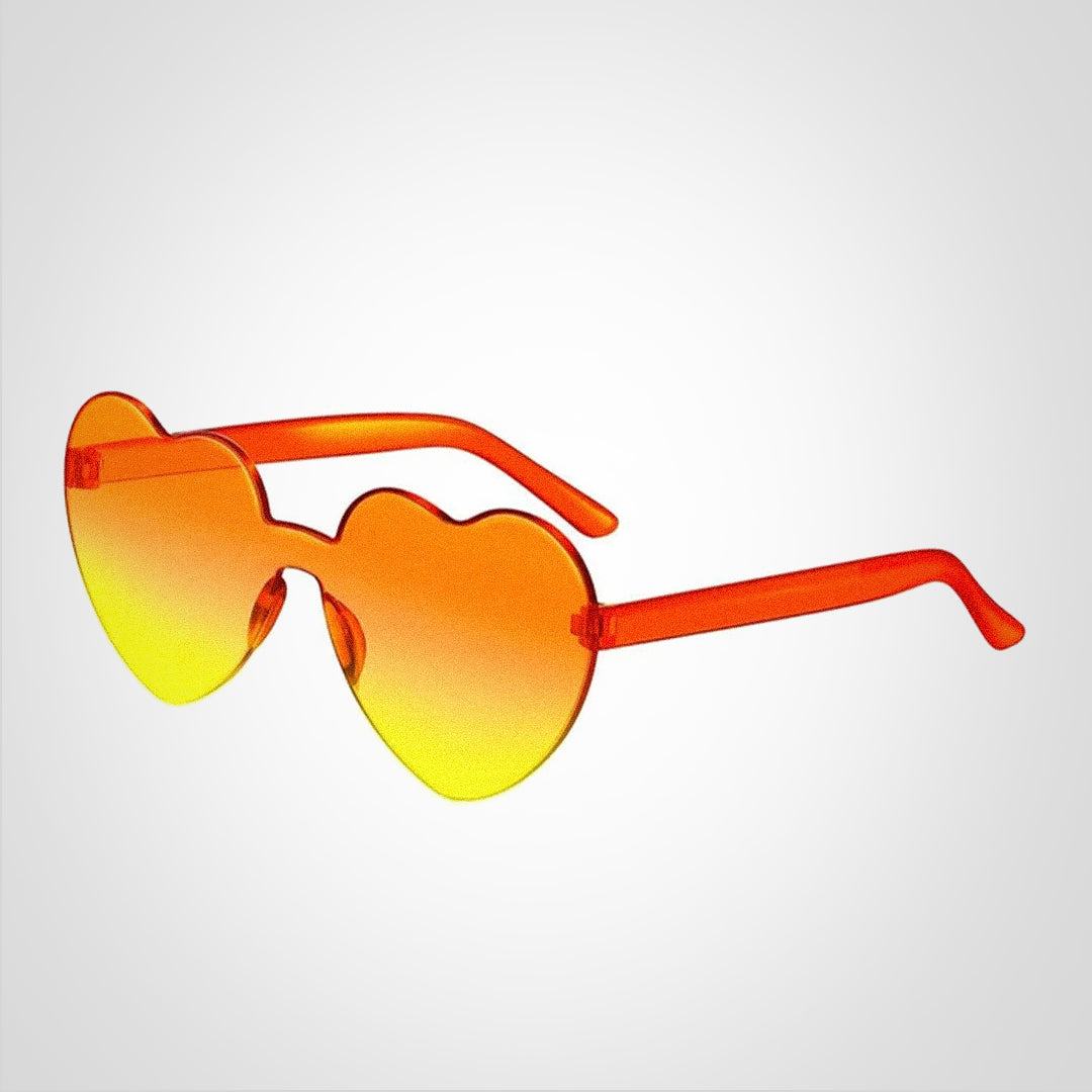 Liva Herzförmige Sonnenbrille mit Farbverlauf und UV400 Schutz
