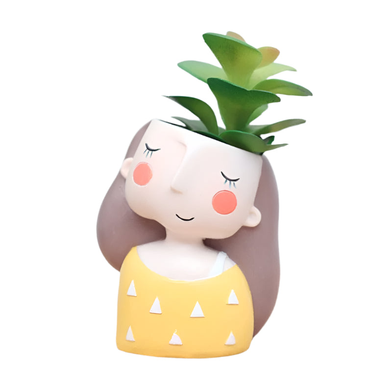 UrbanSprout Mini Harz-Blumentopf-Set – Verspielte Sukkulentgefäße