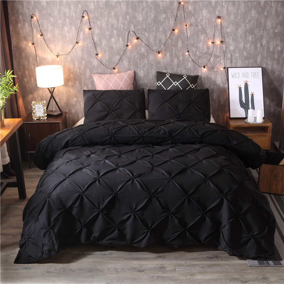 LuxeTuft - Komfortables Bettbezug-Set mit diamantgeplisster Optik