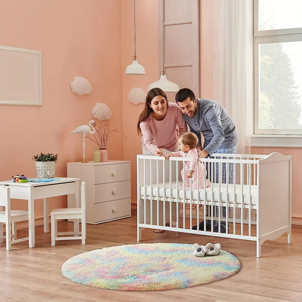 CloudNest - Ultra-weiches und luxuriöses rundes Teppich für ein gemütliches Wohnzimmer