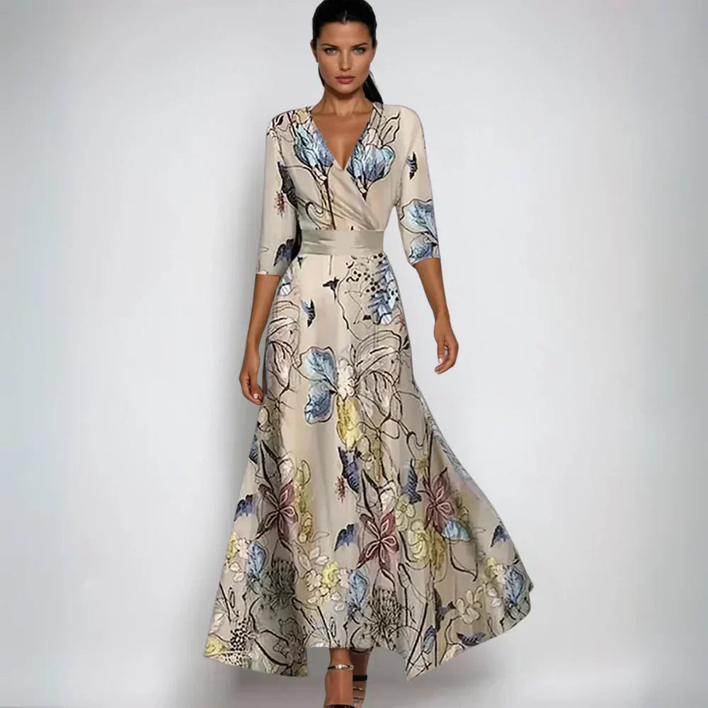 Isabella Stilvolle Blümchen Wickelkleid – Femininität und Eleganz