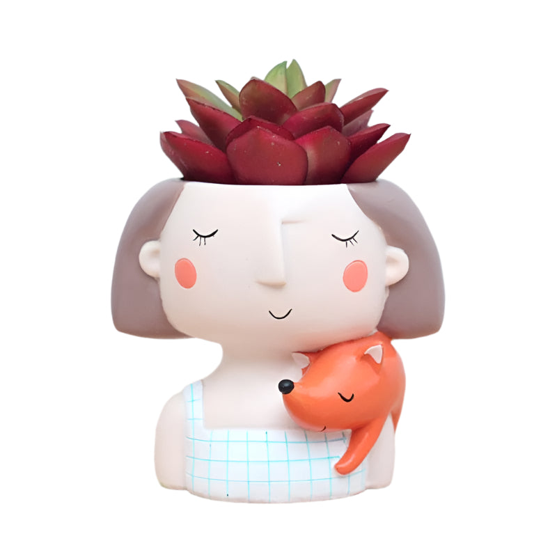 UrbanSprout Mini Harz-Blumentopf-Set – Verspielte Sukkulentgefäße