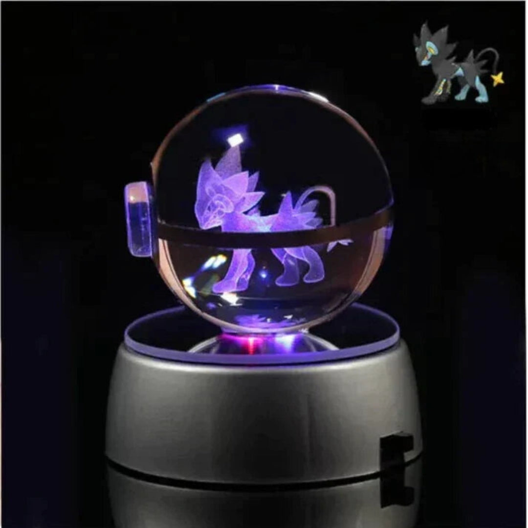 PokéGlow - Kristallkugel Ikonische Pokémon Figuren LED Lampe