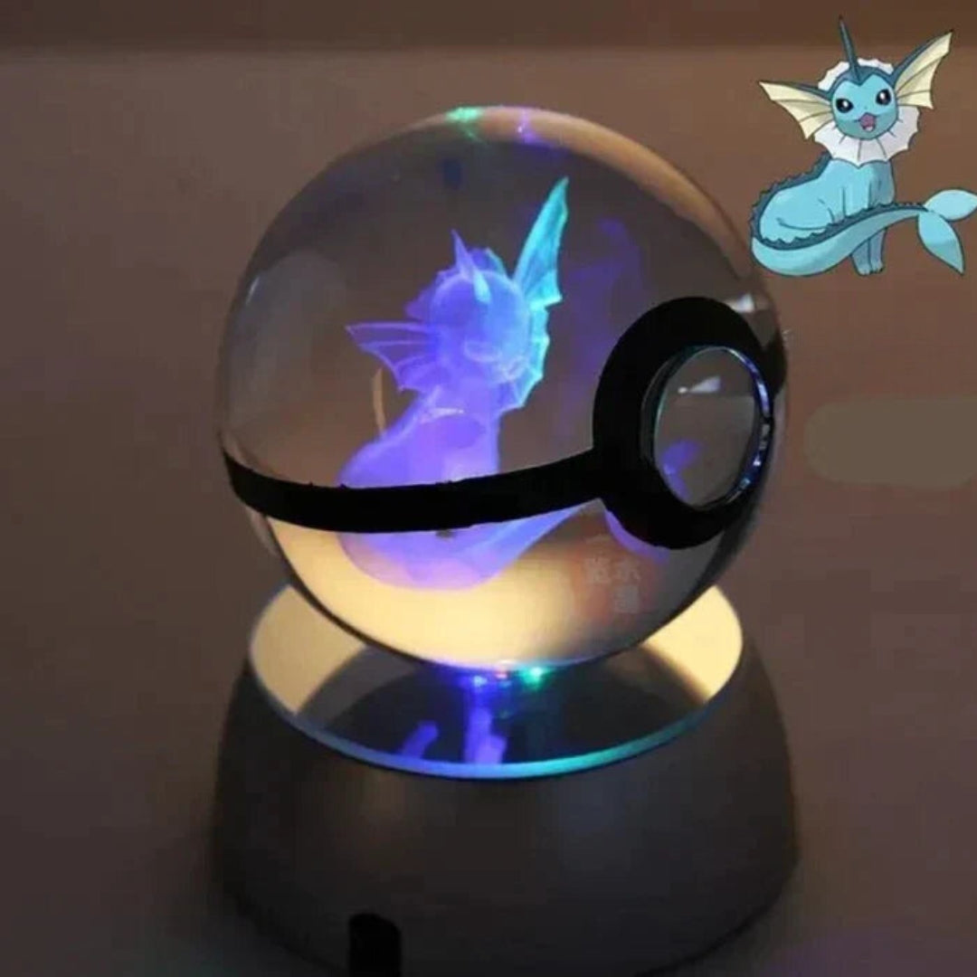 PokéGlow - Kristallkugel Ikonische Pokémon Figuren LED Lampe