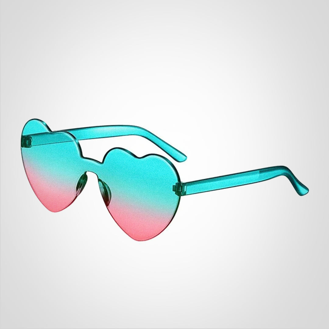 Liva Herzförmige Sonnenbrille mit Farbverlauf und UV400 Schutz
