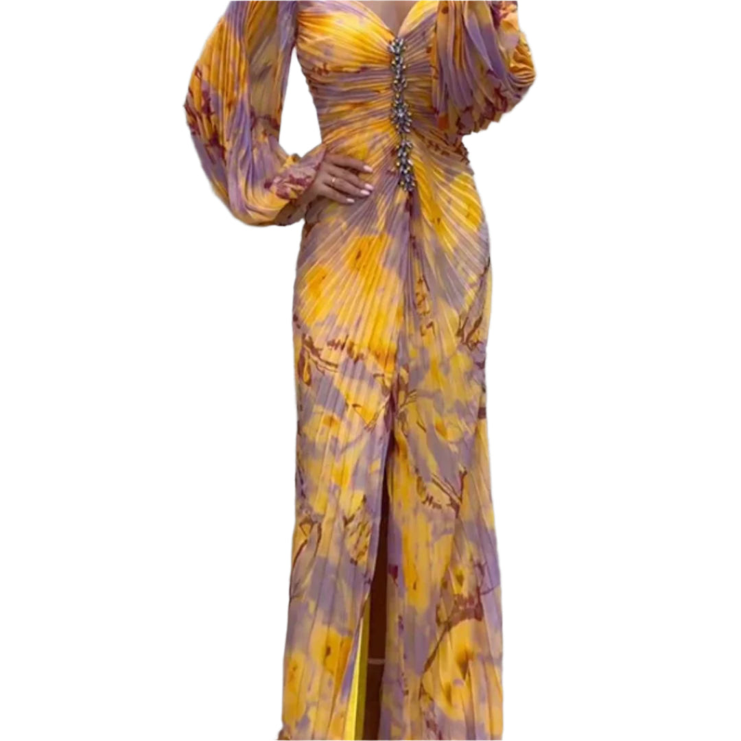 Elise – Lange Volantkleid