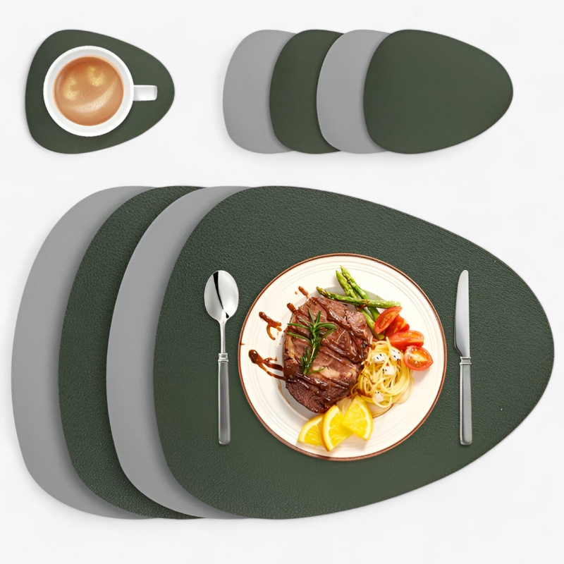 Bordluna Elegante Beidseitige Tischsets & Untersetzer-Set