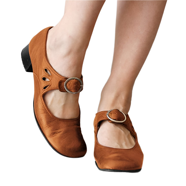 Carey - Schicke Schuhe mit Schnalle und niedrigem Absatz