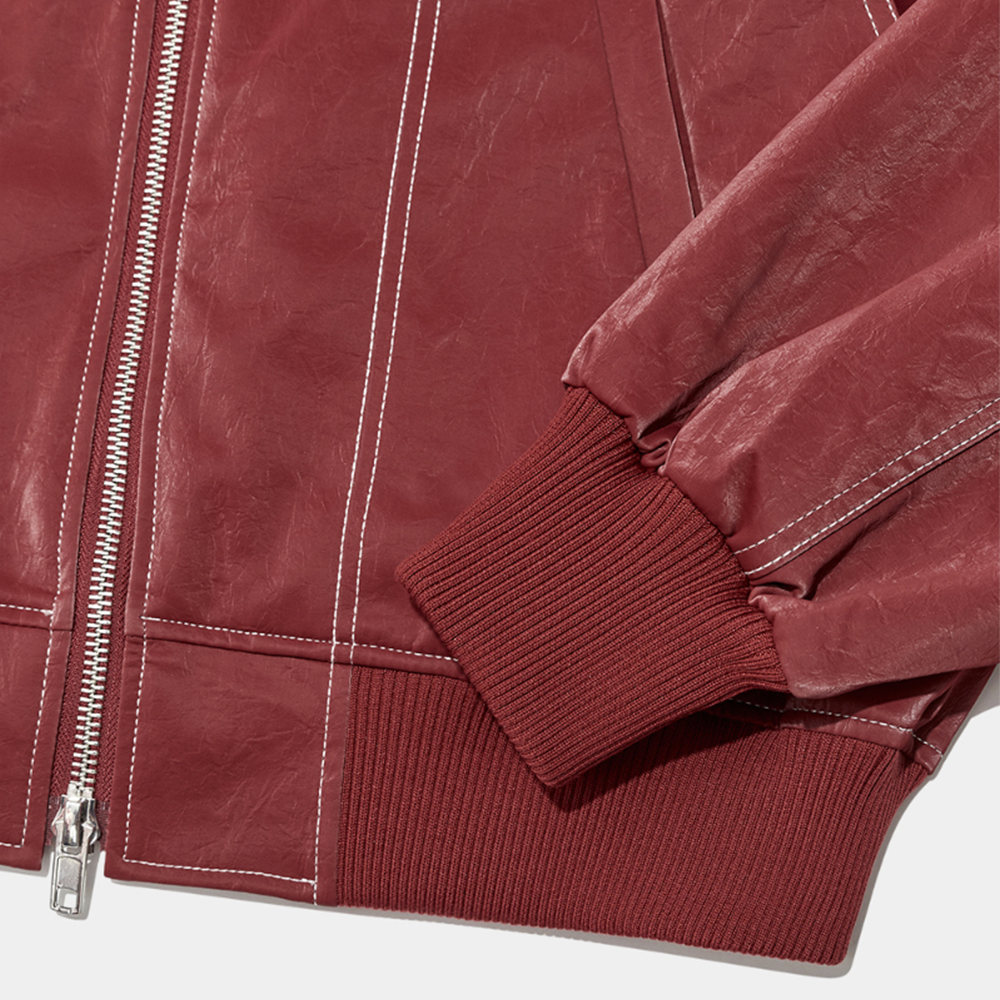 Übergrößenjacke mit kontrastierenden Nähten