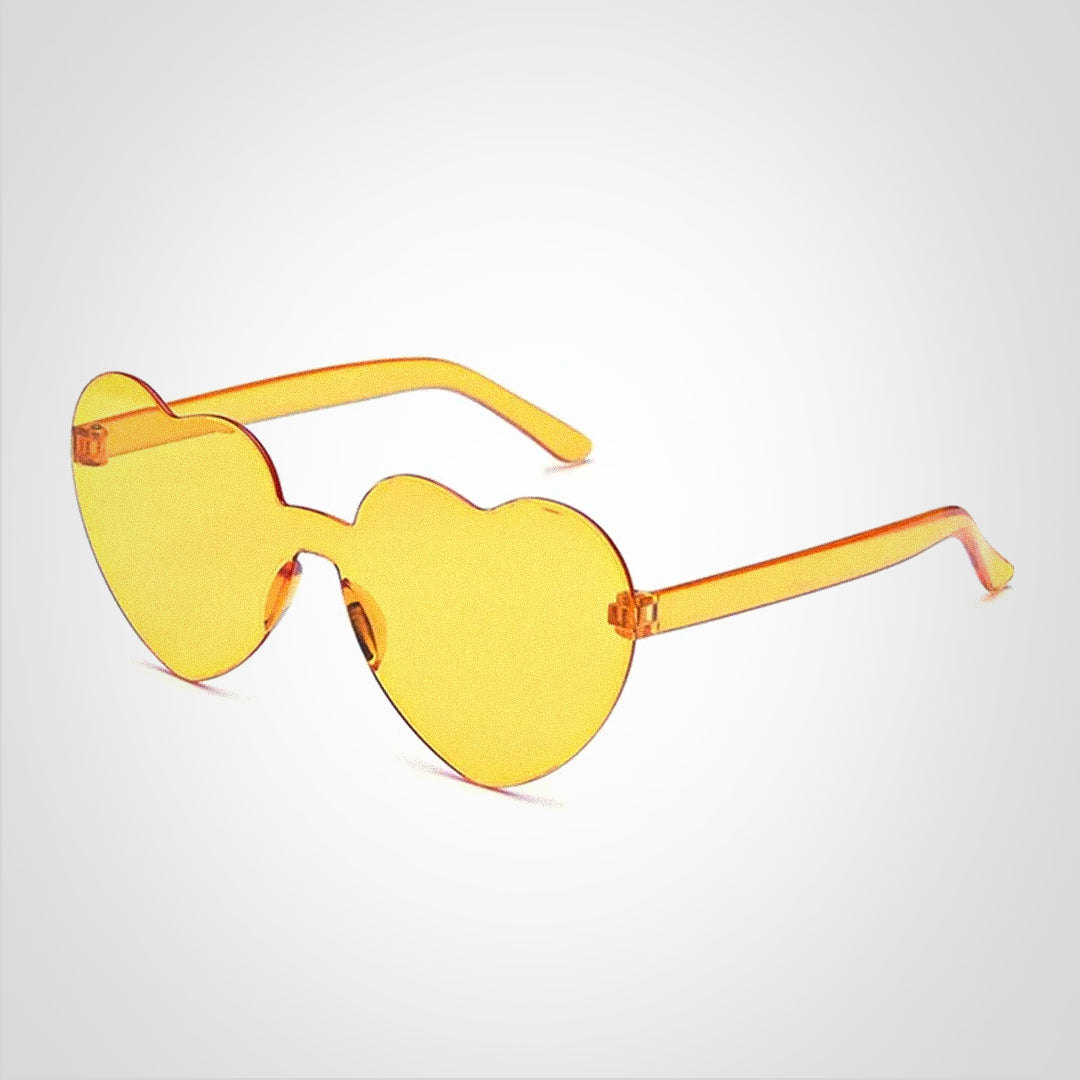 Liva Herzförmige Sonnenbrille mit Farbverlauf und UV400 Schutz