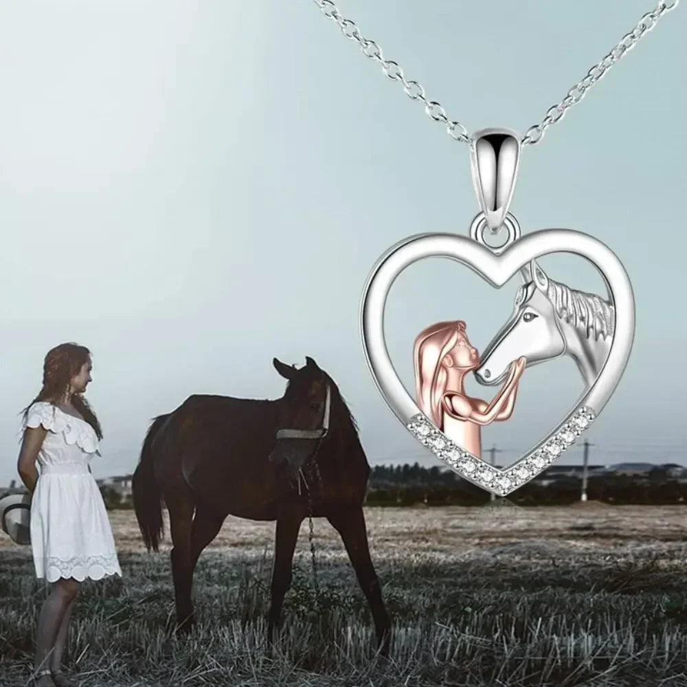 Hestekraft Herzschmuck – Elegantes Geschenk für Pferdeliebhaber 1+1 Gratis
