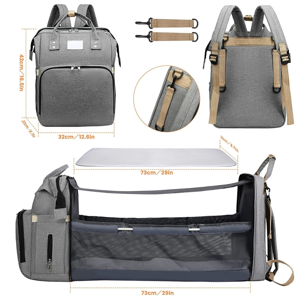 ParentPal - 3-in-1 Wickeltasche mit integriertem Stubenwagen und Flaschenhalter