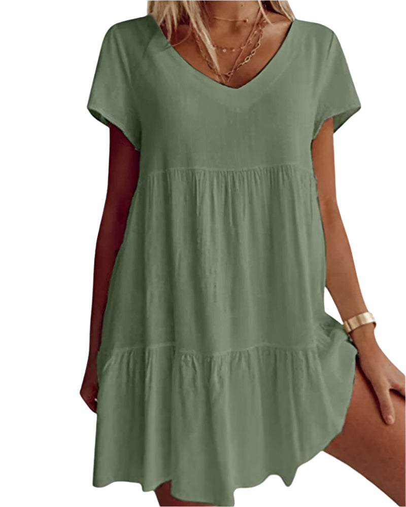 Hanna - Mini-Kleid mit Rüschen und kurzen Ärmeln
