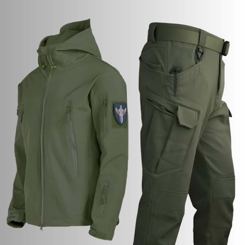 Taktisches Softshell-Jacke und Cargo-Hosen Set