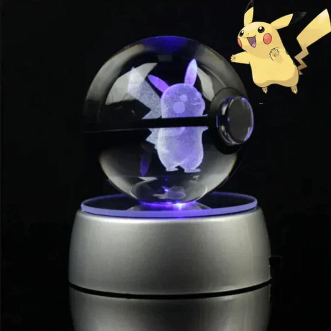 PokéGlow - Kristallkugel Ikonische Pokémon Figuren LED Lampe
