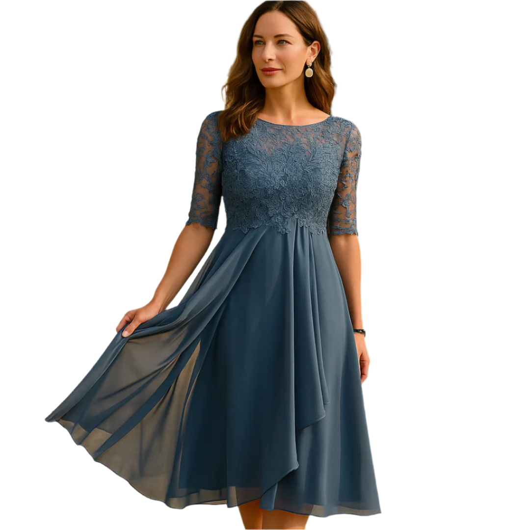 Lässiges 3/4-Ärmel Mini-Kleid für Frauen – Komfortabel und Stilvoll